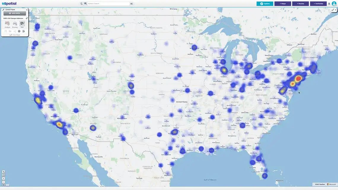 US hotspot heatmap