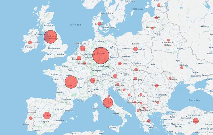 GDP of European countries