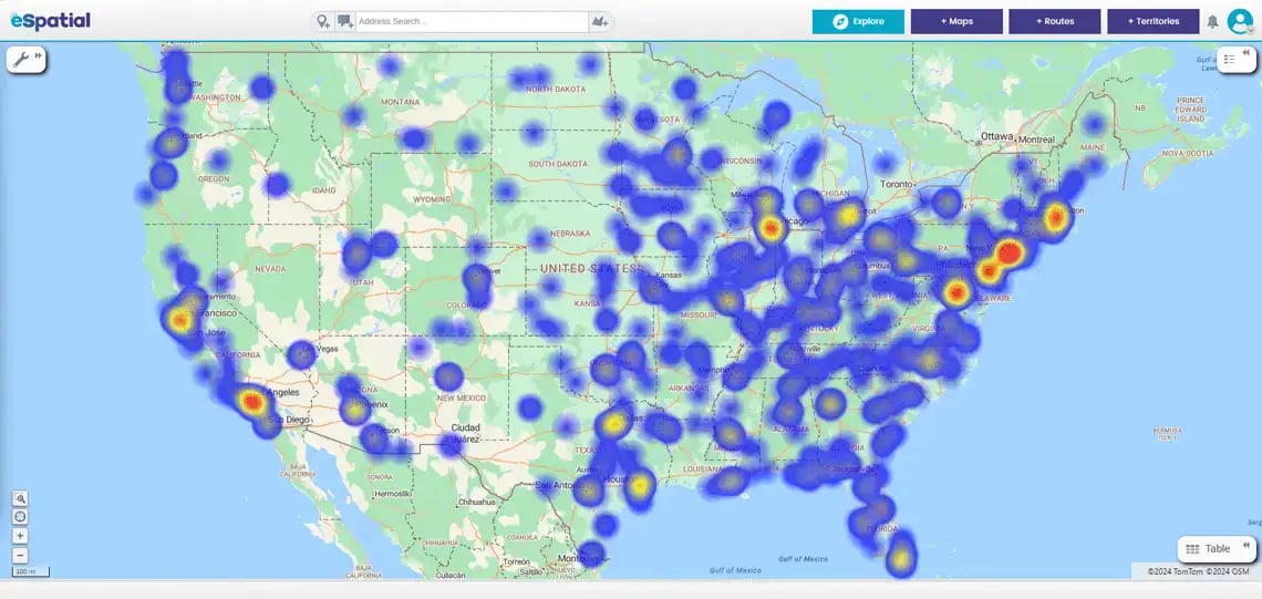 Hotspot heat map