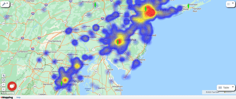 Analyze Sales Coverage Using Geospatial Data