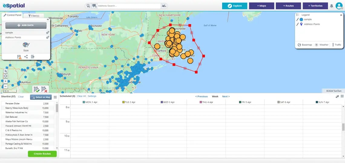 Lasso tool - Highlighted selected points