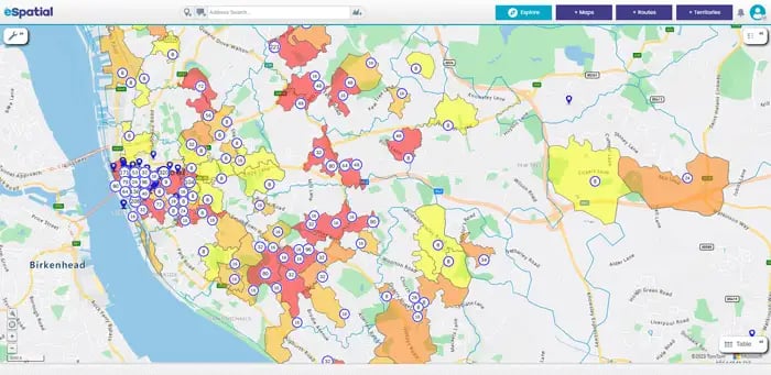 UK postcode heat map