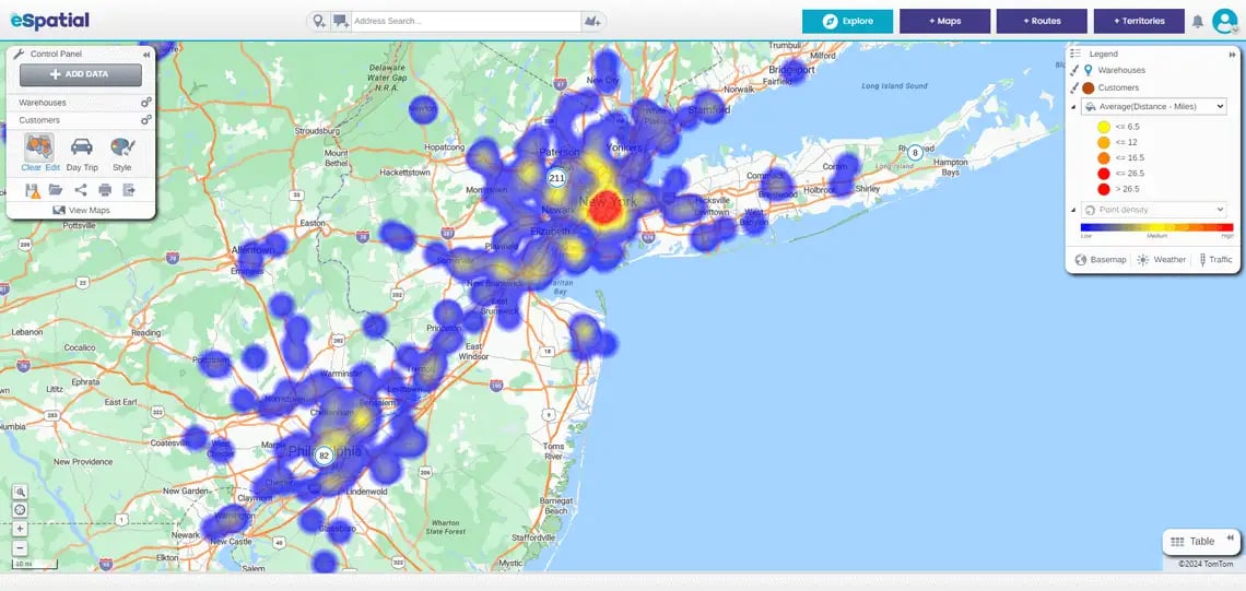 Proximity analysis - Density analysis