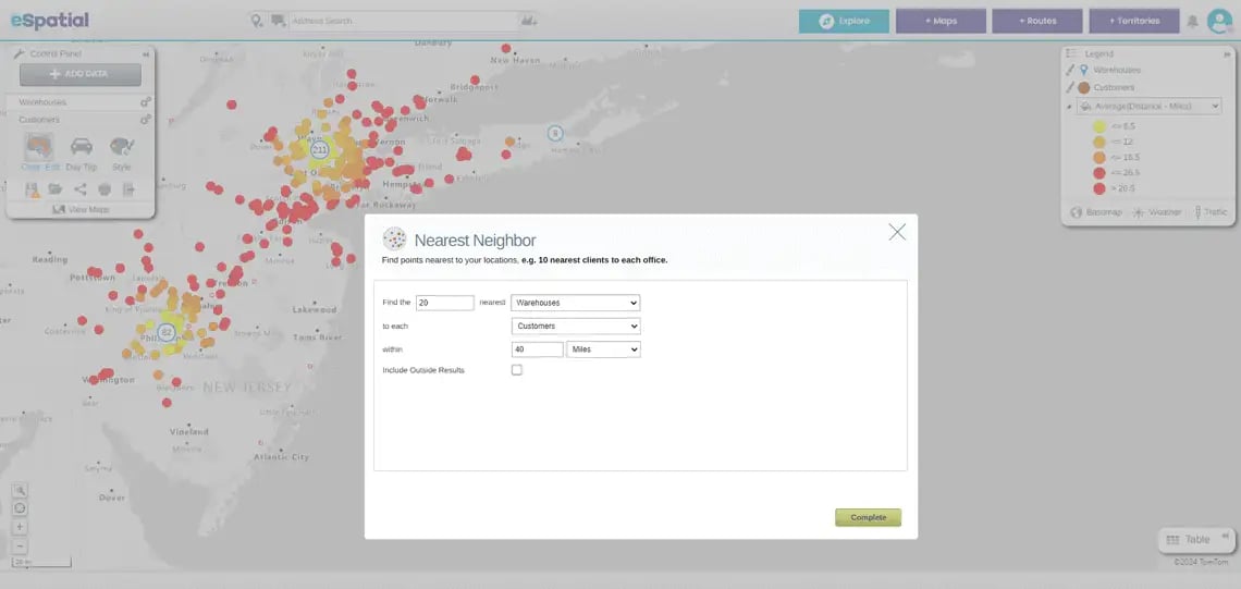 Proximity analysis - Nearest neighbor analysis