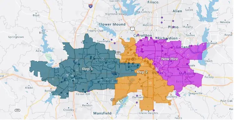 Reoptimizing a sales territory