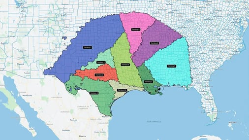 Sales territoryZIP codes