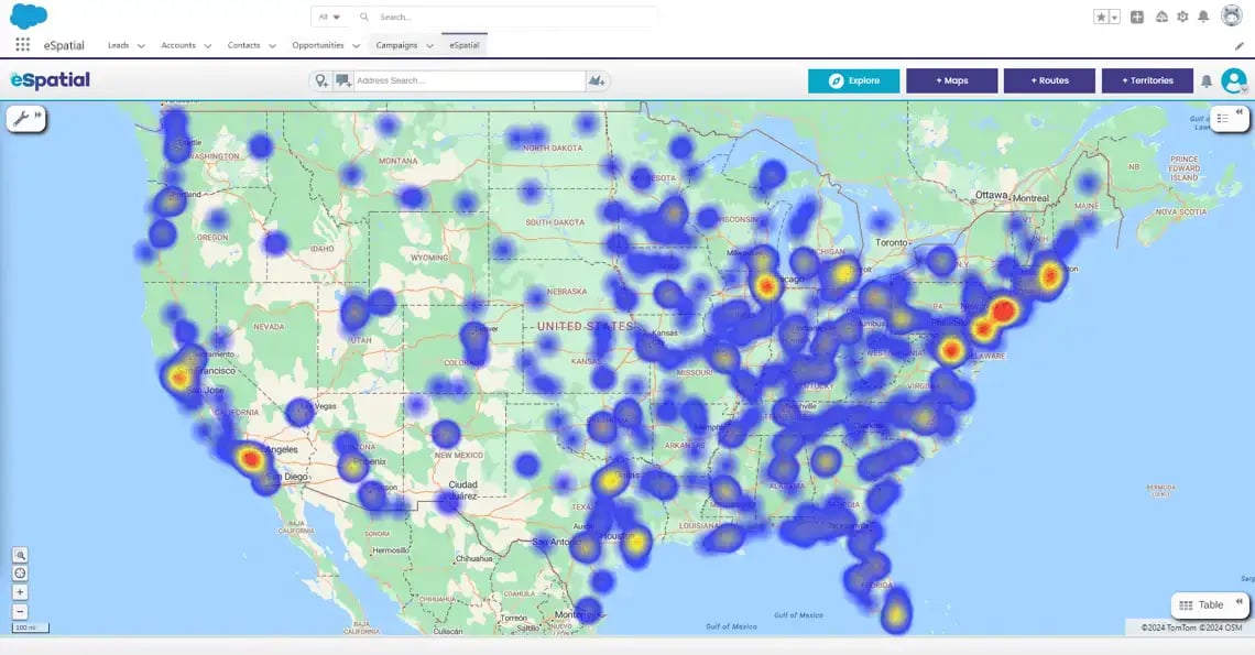 Heat map in Salesforce