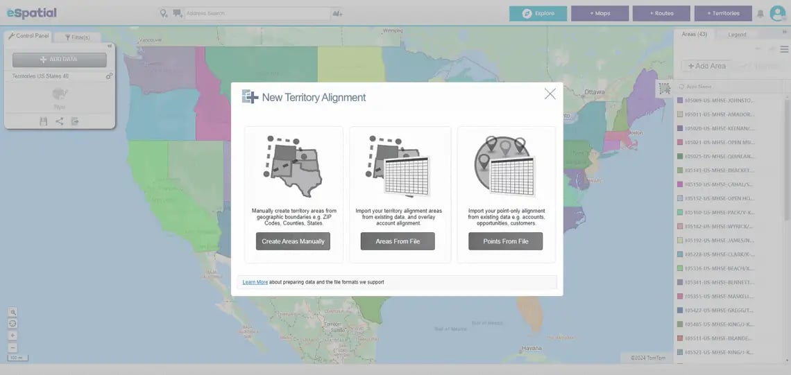 Types of territory alignments