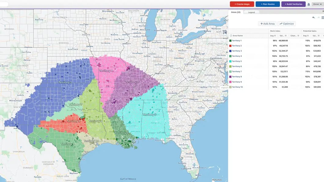 Territory map maker