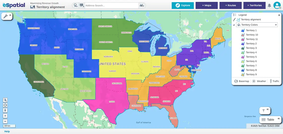 US states territories