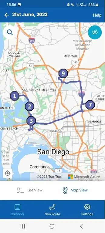 View your route map