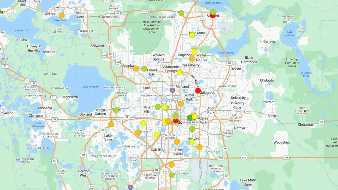 Account map of Orlando