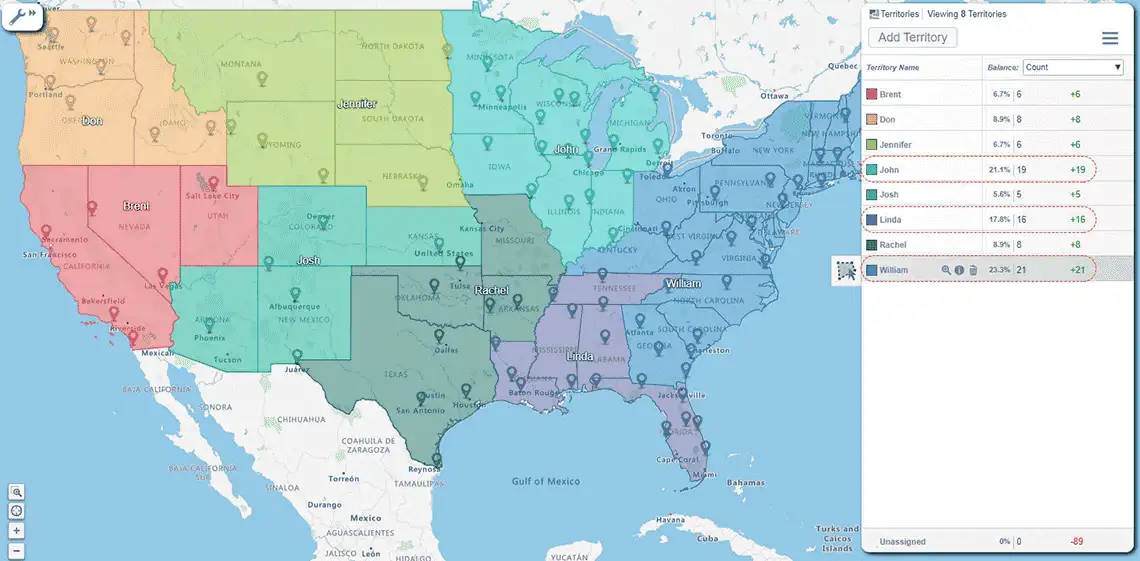 Sales territory alignment