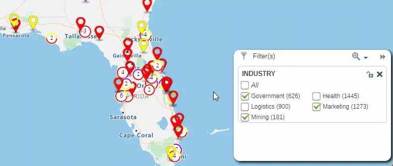 Filtering by industry