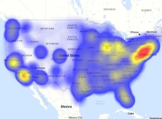 Hot spot heat map