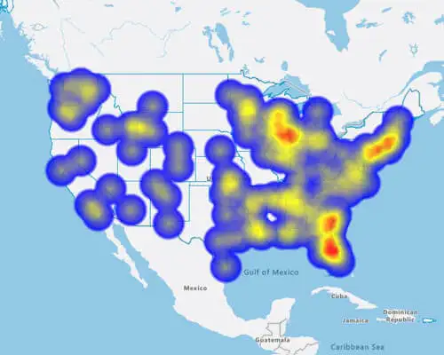 Hot spot heat map