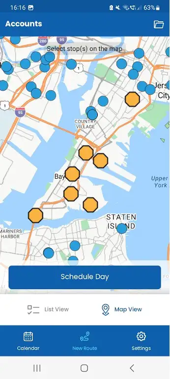 Select stops manually